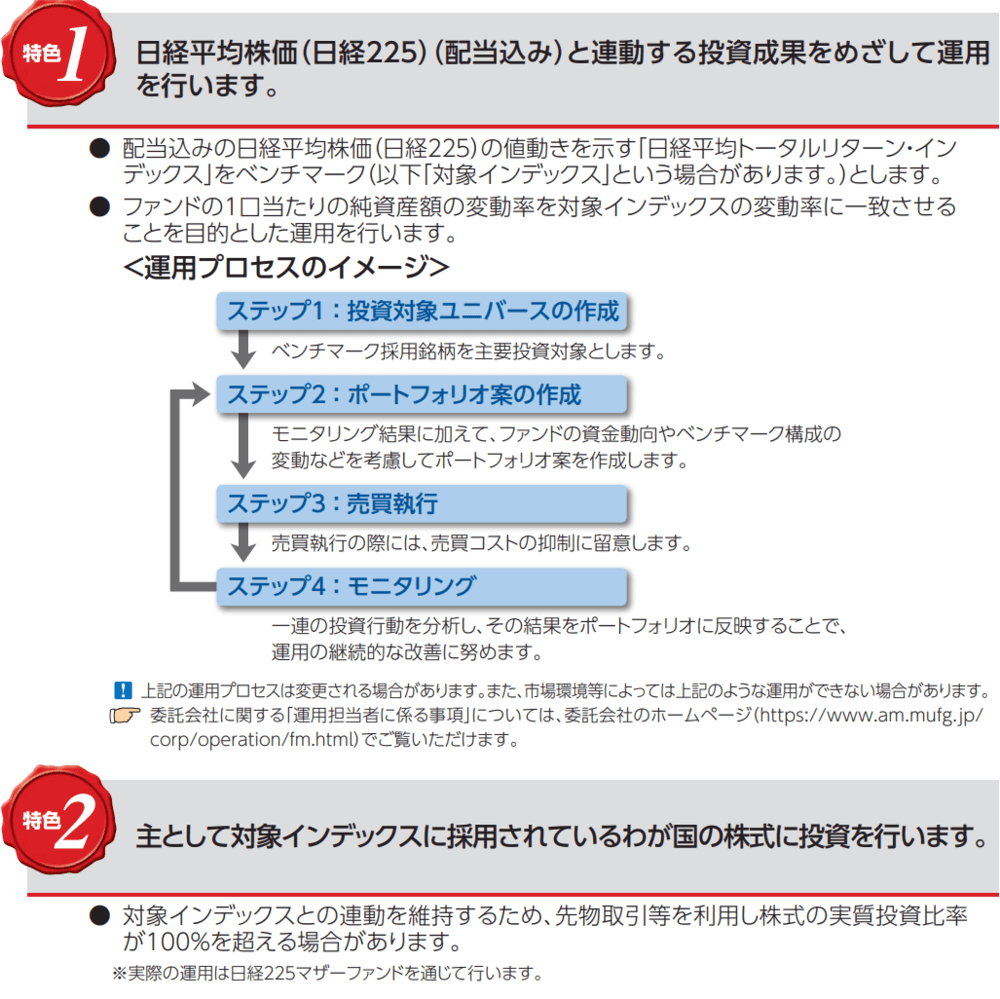 eMAXIS Slim国内株式（日経平均）の特色