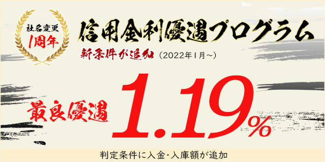 入金・入庫で金利優遇プログラム