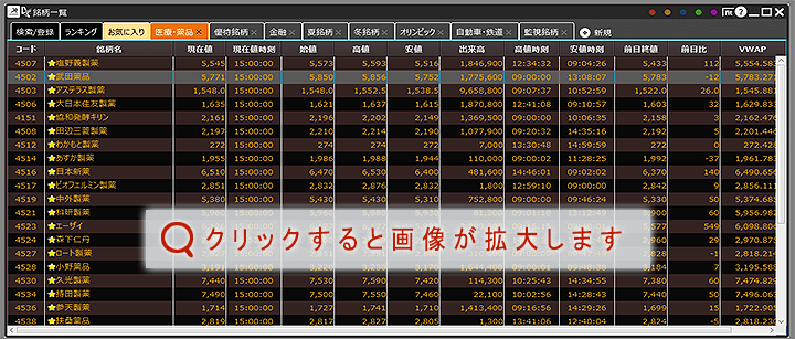 株価一覧