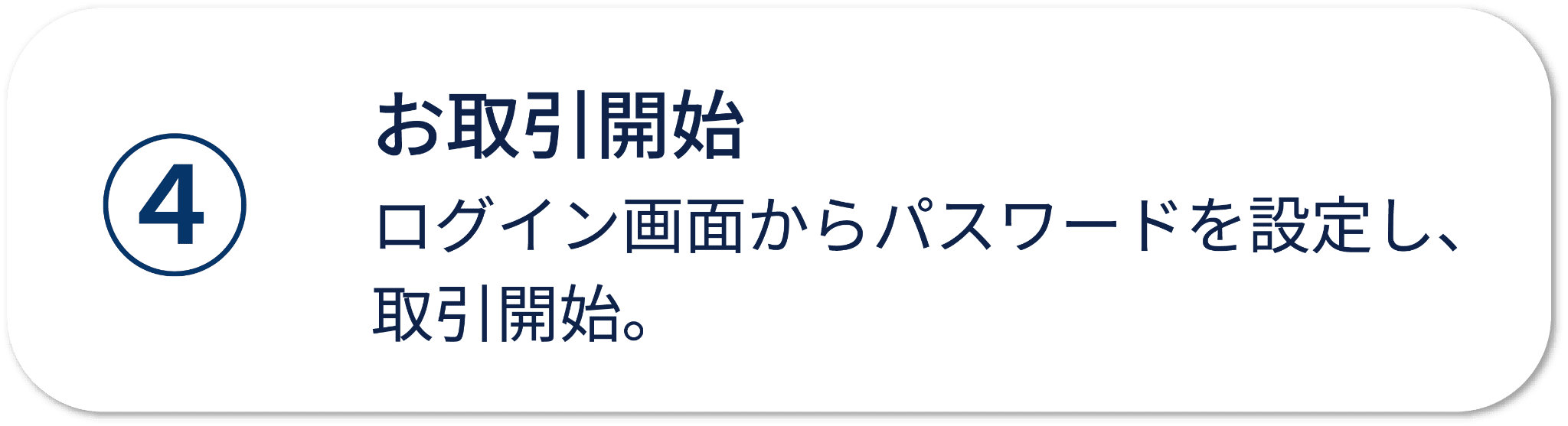 口座開設の流れ