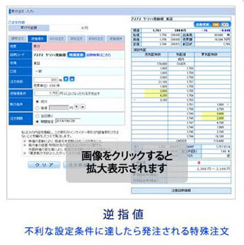 株式現物取引・逆指値注文