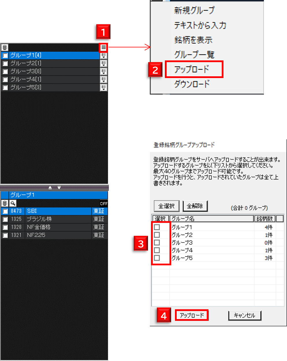 アップロード方法